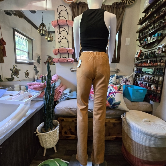 NWT! Faux Suede Laced Pants - Picture 5 of 10